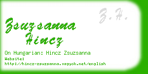 zsuzsanna hincz business card